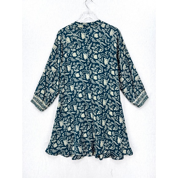 NATALIE MARTIN Fiore Short Dress Womens Small Pomegranate Blue Floral Print - Picture 5 of 16